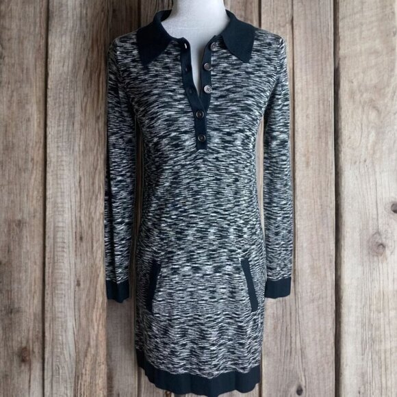 Missoni for Target Gray Black Collared Long Sleeve Sweater Dress Women's Sz XS - Picture 1 of 7